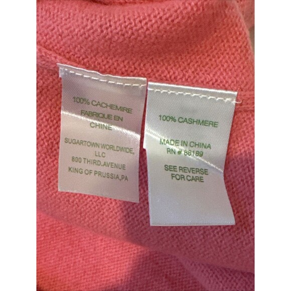 NWT Lilly Pulitzer New Size L/XL Zoe Cashmere Sweater Poncho Pink Sun Ray $198 - Picture 7 of 8